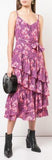 Leopard Print Tiered Pink Dress