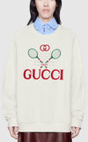 Tennis Logo Embroidered Cotton Jersey Sweatshirt