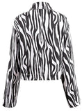 Zebra-Print Tassel Jacket