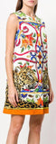 'Majolica' and Cheetah Print Mini Shift Dress