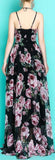 Rose-Print Sleeveless Maxi Dress