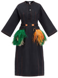 Feather Trim Coat Dress | DESIGNER INSPIRED FASHIONS
