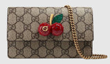 GG Supreme Mini Bag with Cherries