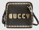 Guccy Mini Shoulder Bag - White, Black, Gold
