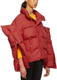 Red Down Oversized Puffer Jacket
