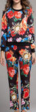 Floral Printed Sweatshirt & Pant Set