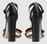 Leather Sandal with Flower Applique | DESIGNER INSPIRED FASHIONS