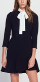 Ruffled Dress with Tie Fastening