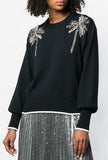 Crystal Embellished Sweater, Black