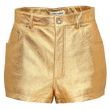 Metallic Leather Shorts | DESIGNER INSPIRED FASHIONS