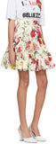 White Flowers Miniskirt