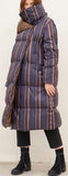 Striped Down Coat