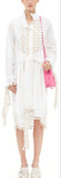 Pom Pom Shirt-Dress, White