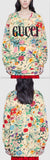 Floral Print Oversize Sweatshirt with Logo