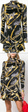 Printed Mock-Neck Mini Dress | DESIGNER INSPIRED FASHIONS