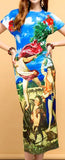 Embellished Printed Sheath Dress | DESIGNER INSPIRED FASHIONS