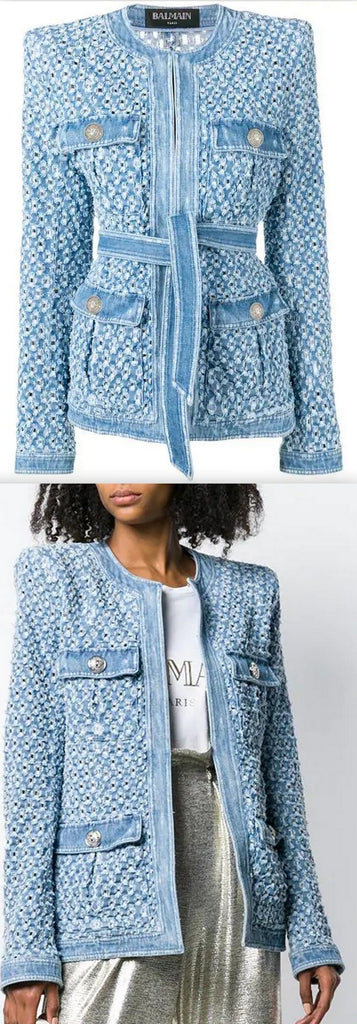 Perforated Denim Jacket