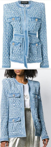 Perforated Denim Jacket