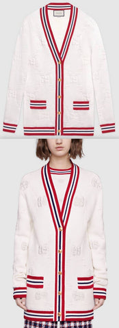 GG Knit Elongated Cardigan | DESIGNER INSPIRED FASHIONS