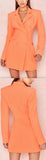 Double-Breasted Orange Blazer