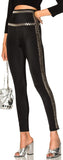Black Side-Seam Studded Leggings
