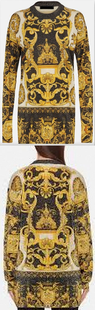 'Barocco' Print Sweater