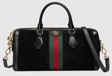 Black Ophidia Medium Top Handle Duffle Bag