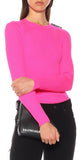 Ribbed Knit Sweater, Neon Pink | DESIGNER INSPIRED FASHIONS