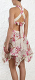 Corsage Halter Mini Dress