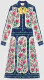 Floral & Ribbon Print Dress - DESIGNER INSPIRED FASHIONS