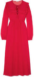 Ruffled Georgette Midi Dress