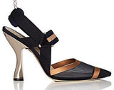 Sculpted-Heel Mesh Pumps