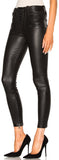Lace Front Faux-Leather Skinny Pants in Black - DESIGNER INSPIRED FASHIONS
