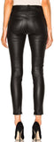 Lace Front Faux-Leather Skinny Pants in Black - DESIGNER INSPIRED FASHIONS