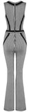 Striped V-Neck Jumpsuit