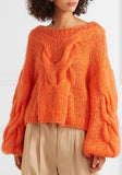 Oversized Cable and Open-Knit Mohair-Blend Sweater | DESIGNER INSPIRED FASHIONS