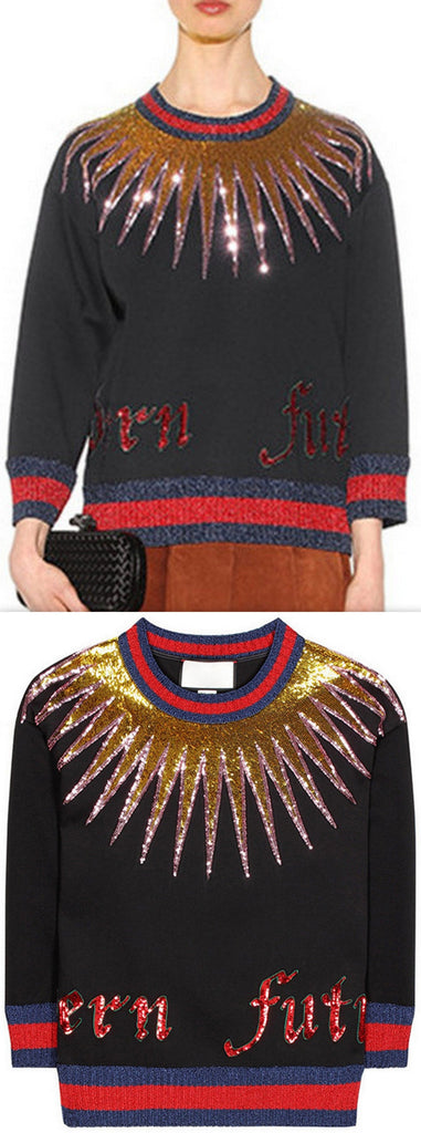 Embellished Webbed Sweater - DESIGNER INSPIRED FASHIONS