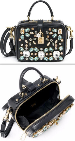 Embellished Camera Bag Black - DESIGNER INSPIRED FASHIONS