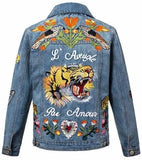 Heavily-Embroidered Denim Jacket - DESIGNER INSPIRED FASHIONS