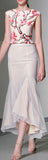 Embroidered Sleeveless Crop Top and Long Trumpet Skirt