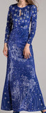 Printed Maxi Dress with Front Key Hole