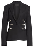 Zipper-Waist Blazer