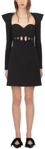 Drape Back Mini Dress