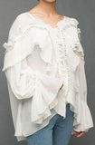 Ruffled Pleated Blouse