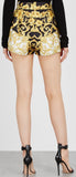 Gold Multi Hibiscus Shorts