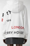 Horseferry Print Cotton Hoodie, White | DESIGNER INSPIRED FASHIONS