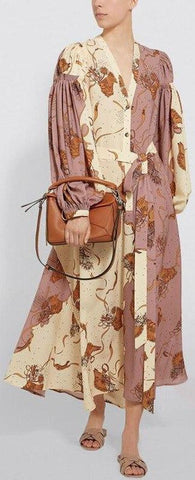 Paula's Ibiza Belted Printed Crepe de Chine Maxi Dress | DESIGNER INSPIRED FASHIONS