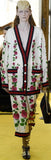 Floral Print Oversized Cardigan Sweater & Cropped Pant Set