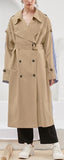 Striped Shirt-Back Trench Coat