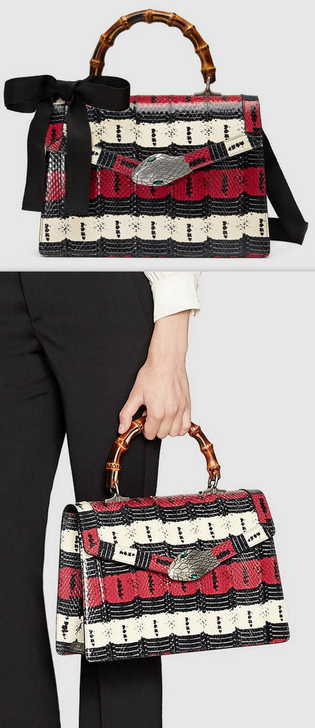 'Lilith' Snakeskin Top Handle Bag
